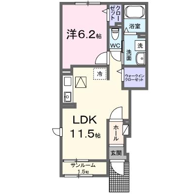 ウエスタン　ヴィレッジⅠ 101【管理NO：1-028453301-01010】 ★家具家電は申し込み後に搬入します★ ★2026年12月上旬入居可能★の物件画像