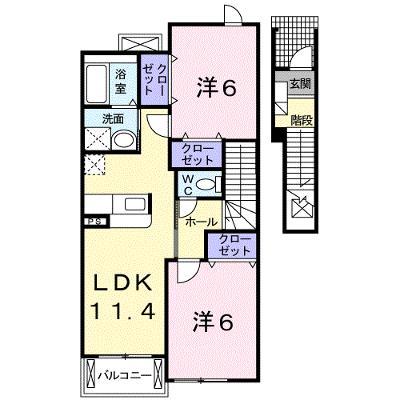プレシャスコートＫ東松江Ⅱ 202【管理NO：1-013875902-02020】 ★家具家電は申し込み後に搬入します★ ★2026年08月中旬入居可能★の物件画像
