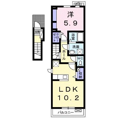 フィオーレ　リン　Ａ 203【管理NO：1-021404201-02030】 ★家具家電は申し込み後に搬入します★ ★2026年09月上旬入居可能★の物件画像