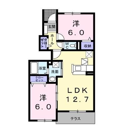 アグライア　Ⅱ 102【管理NO：1-014509202-01020】 ★家具家電は申し込み後に搬入します 2026年08月下旬入居可能の物件画像