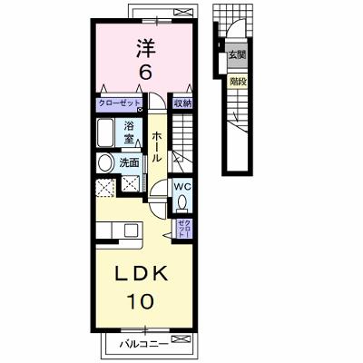 サニープレイスＢ 203【管理NO：1-018745202-02030】 ★家具家電は申し込み後に搬入します★ ★2026年08月中旬入居可能★の物件画像
