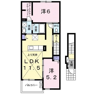 サクラ　ヴィレッジ　クルメ　Ⅱ 204【管理NO：1-024497502-02040】 ★家具家電は申し込み後に搬入します★の物件画像