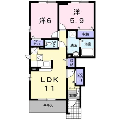 ルラーシュ弐番館 101【管理NO：1-017288202-01010】 ★家具家電は申し込み後に搬入します 2026年09月中旬入居可能の物件画像