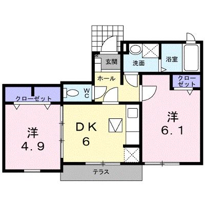 それいゆⅢ 102【管理NO：1-012963701-01020】 ★家具家電は申し込み後に搬入します 2026年08月下旬入居可能の物件画像
