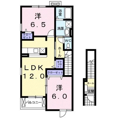 モデルノハサマ２ 201【管理NO：1-013088801-02010】 ★家具家電は申し込み後に搬入します★の物件画像