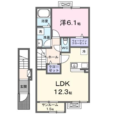 さくら　Ⅴ・Ⅱ 203【管理NO：1-027902602-02030】 ★家具家電は申し込み後に搬入します★ ★2026年08月下旬入居可能★の物件画像