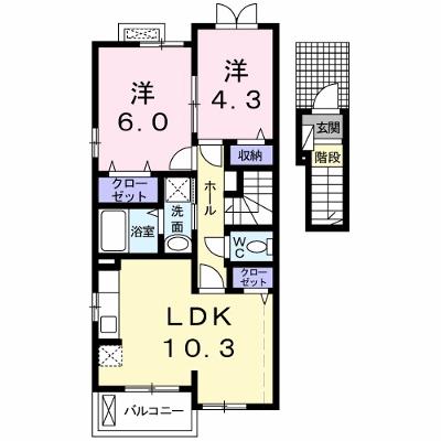 ゆうえんハイツ 203【管理NO：1-020858901-02030】 ★家具家電は申し込み後に搬入します★ ★2026年08月下旬入居可能★の物件画像