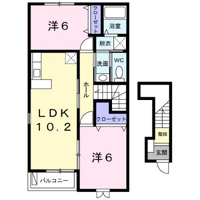 アスティオスＡ 201【管理NO：1-013002801-02010】 ★家具家電は申し込み後に搬入します★ ★2026年08月中旬入居可能★の物件画像
