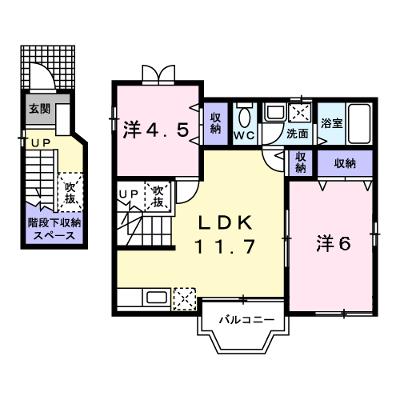 ハッピーエストＫ 201【管理NO：1-012142301-02010】 ★家具家電は申し込み後に搬入します★ ★2026年08月下旬入居可能★の物件画像