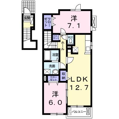 シェーヌⅢ 201【管理NO：1-015599003-02010】 ★家具家電は申し込み後に搬入します★ ★2026年08月下旬入居可能★の物件画像