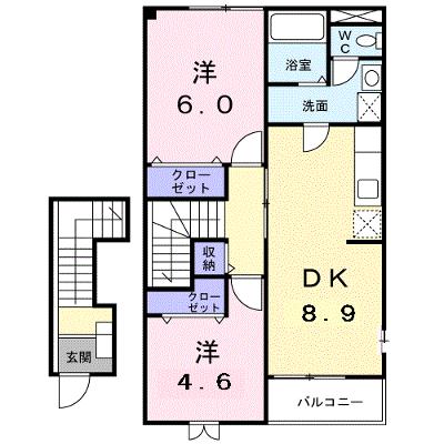 グランツⅡ 204【管理NO：1-011982002-02040】 ★家具家電は申し込み後に搬入します 2026年09月中旬入居可能の物件画像