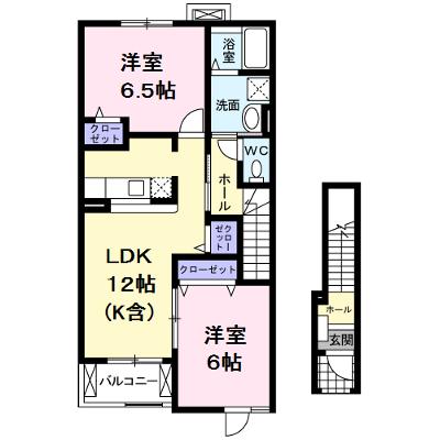 ファイン・ヒルＢ 203【管理NO：1-013799402-02030】 ★家具家電は申し込み後に搬入します★ ★2026年10月中旬入居可能★の物件画像