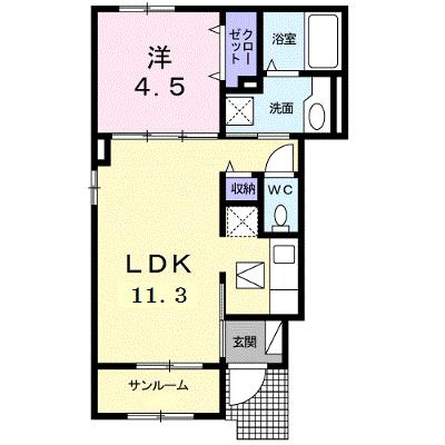リーヴプランタンⅡ　Ａ 101【管理NO：1-025234901-01010】 ★家具家電は申し込み後に搬入します★ ★2026年08月下旬入居可能★の物件画像