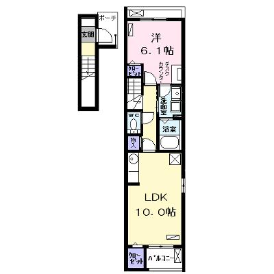 ファミール丹後Ⅱ 201【管理NO：1-026211301-02010】 ★家具家電は申し込み後に搬入しますの物件画像