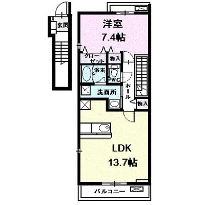 Ｂｌｕｅ　Ｒｏｓｅ 203【管理NO：1-017279301-02030】 ★家具家電は申し込み後に搬入します 2026年08月下旬入居可能の物件画像
