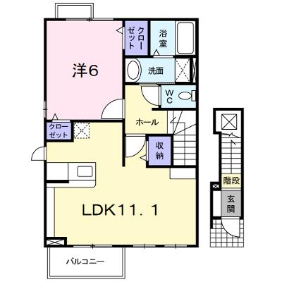プリメ－ル　ドゥ　Ｂ 201【管理NO：1-014484902-02010】 ★家具家電は申し込み後に搬入します 2026年08月下旬入居可能の物件画像