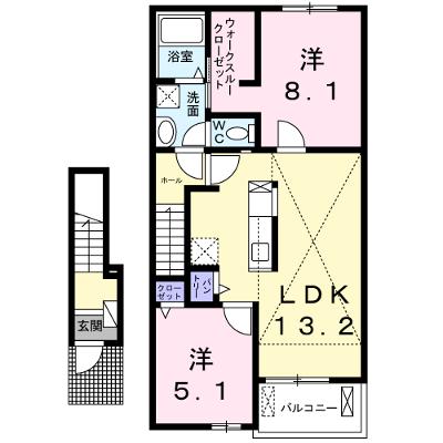 マリオ今国府町Ｂ 202【管理NO：1-025940202-02020】 ★家具家電は申し込み後に搬入します 2026年10月中旬入居可能の物件画像