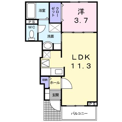 メゾン　ジャスティスＤ 102【管理NO：1-016171904-01020】 ★家具家電は申し込み後に搬入します★の物件画像