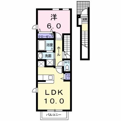 ディアコート 202【管理NO：1-019295001-02020】 ★家具家電は申し込み後に搬入します★の物件画像