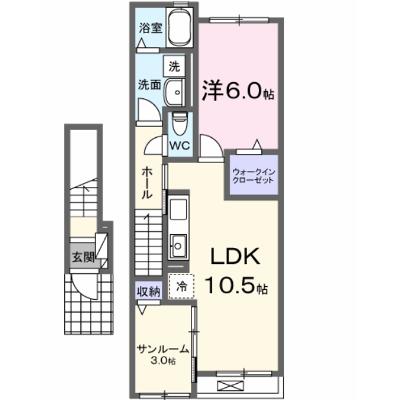 畝原町アパート 203【管理NO：1-028793601-02030】 ★家具家電は申し込み後に搬入します★ ★2027年02月上旬入居可能★の物件画像