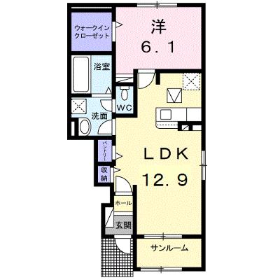 プリティハウス若津　Ⅰ 102【管理NO：1-024960701-01020】 ★家具家電は申し込み後に搬入します 2026年08月下旬入居可能の物件画像