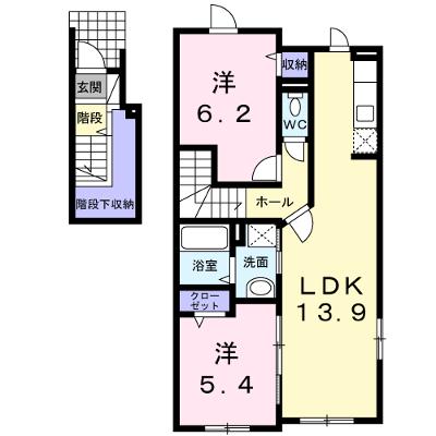 スカーレット 201【管理NO：1-016153301-02010】 ★家具家電は申し込み後に搬入します 2026年09月上旬入居可能の物件画像