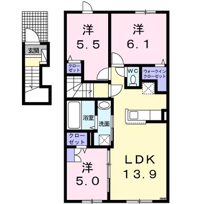 ボヌール　松風 202【管理NO：1-027336701-02020】 ★家具家電は申し込み後に搬入します 2026年08月下旬入居可能の物件画像