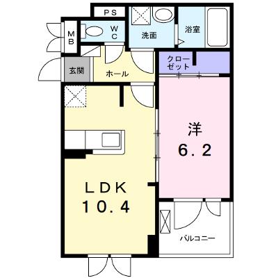ラシーヌ・ヴェルテュ　Ａ 203【管理NO：1-026765601-02030】 ★家具家電は申し込み後に搬入します 2026年08月上旬入居可能の物件画像