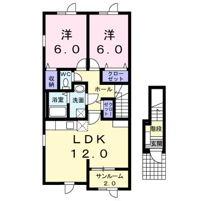 クレール 201【管理NO：1-018201501-02010】 ★家具家電は申し込み後に搬入します 2026年08月下旬入居可能の物件画像