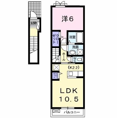 ベル・オーブ 202【管理NO：1-018475201-02020】 ★家具家電は申し込み後に搬入します 2026年07月下旬入居可能の物件画像