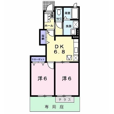 カーサ・プラシードＢ 102【管理NO：1-013267402-01020】 ★家具家電は申し込み後に搬入します 2026年08月下旬入居可能の物件画像
