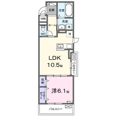 グランツ宇津木 301【管理NO：1-028641601-03010】 ★家具家電は申し込み後に搬入します★ ★2026年12月下旬入居可能★の物件画像