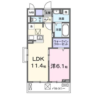 グランツ宇津木 105【管理NO：1-028641601-01050】 ★家具家電は申し込み後に搬入します 2026年12月下旬入居可能の物件画像