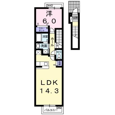 クラールⅡ 202【管理NO：1-018174302-02020】 ★家具家電は申し込み後に搬入します★の物件画像