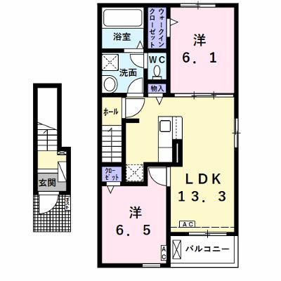 トリエステ　Ｂ 206【管理NO：1-027497601-02050】 ★家具家電は申し込み後に搬入します 2026年08月下旬入居可能の物件画像