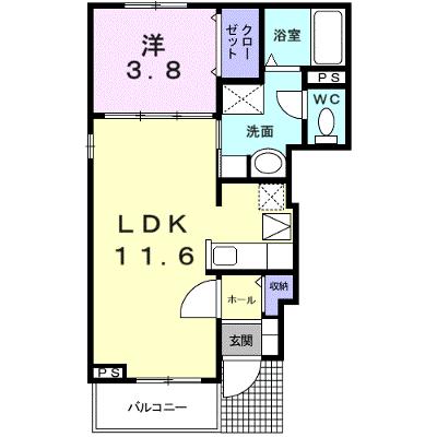 シリウス　Ｋ（ケー） 101【管理NO：1-020386201-01010】 ★家具家電は申し込み後に搬入します 2026年08月下旬入居可能の物件画像