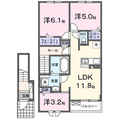 クラール倉治Ａ 203【管理NO：1-028204701-02030】 ★家具家電は申し込み後に搬入します 2026年09月下旬入居可能の物件画像
