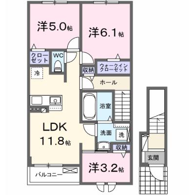 クラール倉治Ａ 202【管理NO：1-028204701-02020】 ★家具家電は申し込み後に搬入します 2026年09月下旬入居可能の物件画像