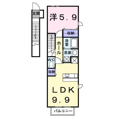 エフ・エレガント　Ｂ 201【管理NO：1-012492602-02010】 ★家具家電は申し込み後に搬入します★の物件画像