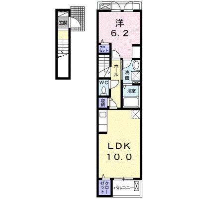 ミニョン　ノンブリル川之江Ａ 205【管理NO：1-024343601-02040】 ★家具家電は申し込み後に搬入します 2026年09月中旬入居可能の物件画像