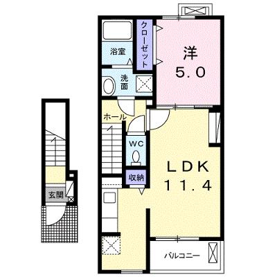 クラール壬生川駅西Ａ 202【管理NO：1-024986001-02020】 ★家具家電は申し込み後に搬入します 2026年09月中旬入居可能の物件画像