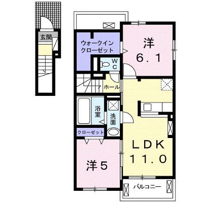 スマイリーⅢ 201【管理NO：1-024363602-02010】 ★家具家電は申し込み後に搬入します★の物件画像