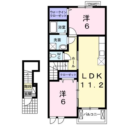 メゾン　アリエッタ　Ａ 202【管理NO：1-017594301-02020】 ★家具家電は申し込み後に搬入します 2026年08月下旬入居可能の物件画像