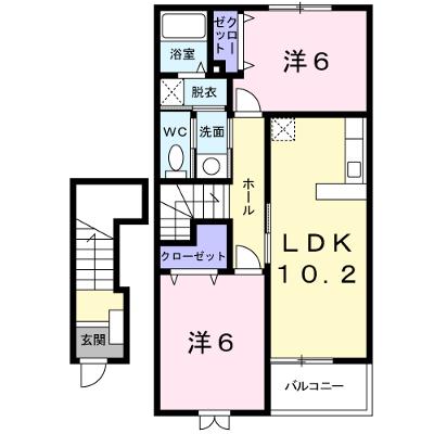 コア　みのりＢ 202【管理NO：1-014323802-02020】 ★家具家電は申し込み後に搬入します★の物件画像