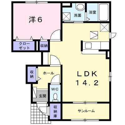 メゾン・ド・ソレイユ 103【管理NO：1-022805701-01030】 ★家具家電は申し込み後に搬入します★の物件画像