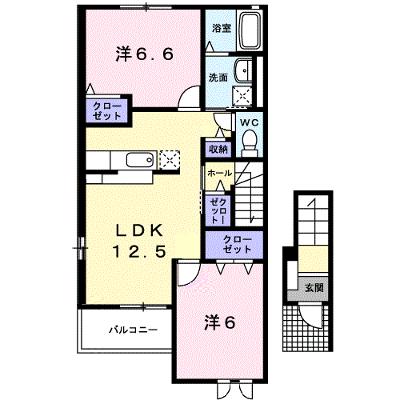 アプローズⅠ 201【管理NO：1-019626001-02010】 ★家具家電は申し込み後に搬入します★ ★2026年08月下旬入居可能★の物件画像