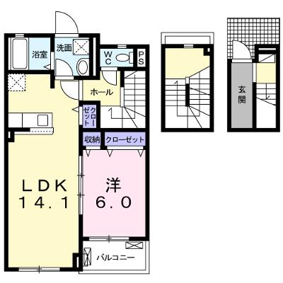 リヴェール　ヴィラⅠ 302【管理NO：1-025954801-03020】 ★家具家電は申し込み後に搬入します 2026年08月下旬入居可能の物件画像