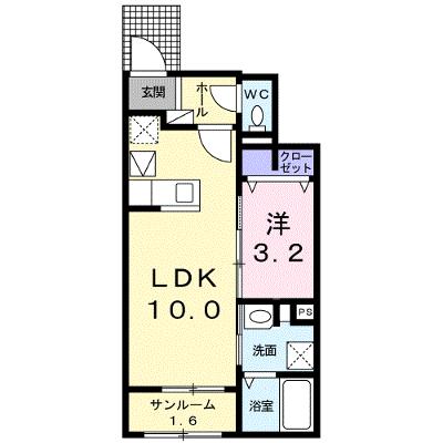 ポライトリー　Ｄ 102【管理NO：1-025536604-01020】 ★家具家電は申し込み後に搬入します★の物件画像