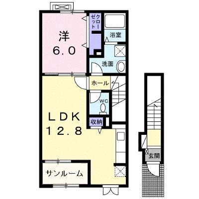 カーサ平松 202【管理NO：1-022672501-02020】 ★家具家電は申し込み後に搬入します 2026年08月下旬入居可能の物件画像