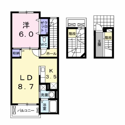 シャーロットⅡ 303【管理NO：1-023347501-03030】 ★家具家電は申し込み後に搬入します★の物件画像